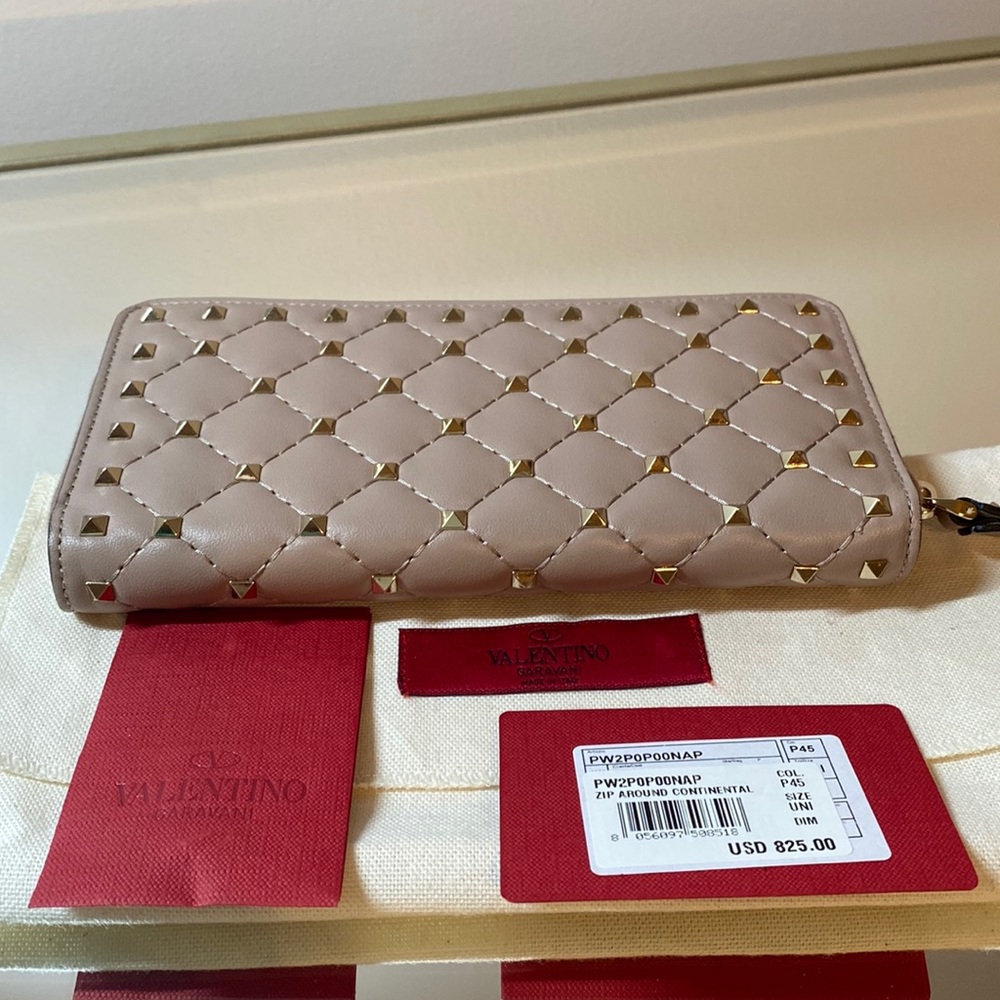 Authentic Valentino Garavani Zip Around Continental Wallet